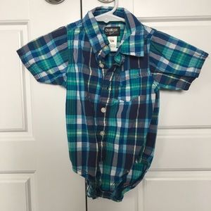 Short sleeve 12 month button up